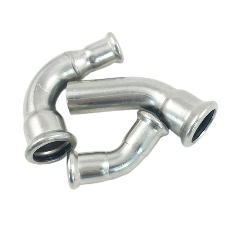 TUV SS304 Ferrule Connection T Type 45 Degree Elbow